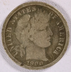 1900-O Barber Silver Dime 10C-VG/F - Picture 1 of 2