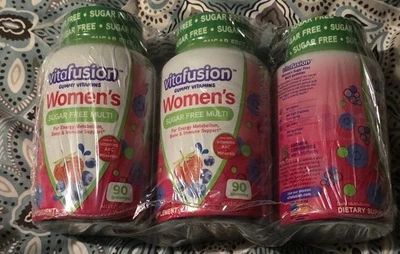 3 Vitafusion Women's Sugar Free Daily Multivitamin Supplement 90 Count Exp 11/25 - Image 1 of 2