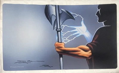 Power Artifact Play Mat MTG SIGNED Playmat Douglas Shuler OFFICIAL Wizards Magic - Image 1 of 2