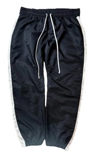 Pantalones deportivos Daniel Patrick Los Angeles para hombre pista de paracaídas medianos plateados  - Imagen 1 de 5