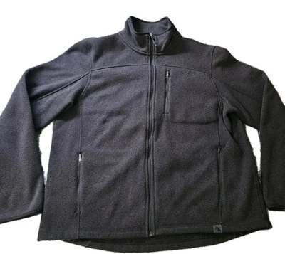 LL Bean Sweater Fleece Slightly Fitted XL Extra Zip Pockets Brown Long Sleeve - Image 1 of 4