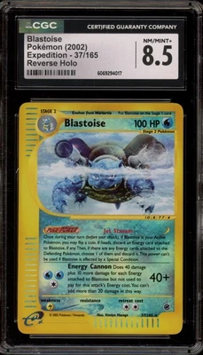 Pokemon Blastoise Expedition Reverse Holo Rare #37 CGC 8.5 - Image 1 of 2