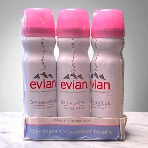 Evian natürliches Mineralwasser Brumisateur Gesichtsspray 1,7 oz 3er-Pack NEU - Bild 1 von 5