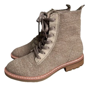 Sofft Landee Schnürstiefel Strick Kampfstiefel Damengröße 7,5 braun bequem Stiefeletten - Bild 1 von 12