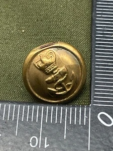 Original Victorian Crown British Royal Navy Small Tunic Button - Picture 1 of 3