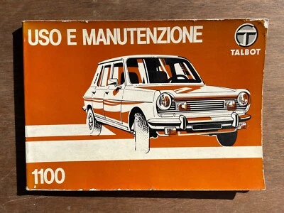 Llibretto uso e manutenzione TALBOT 1100 - 1980 - Originale  - Immagine 1 di 4