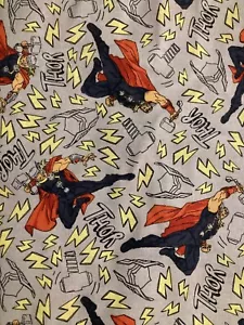 Marvel Comics Thor #13050238 JAS Woven Camelot Cotton Fabric 44 wide By The Yard - Picture 1 of 2