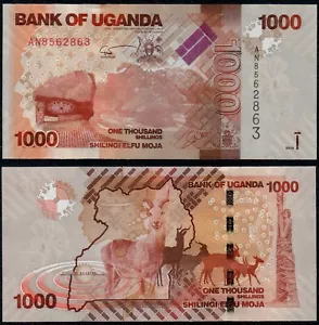 UGANDA 1000 SHILLINGS (P49a) 2010 UNC - Bild 1 von 1
