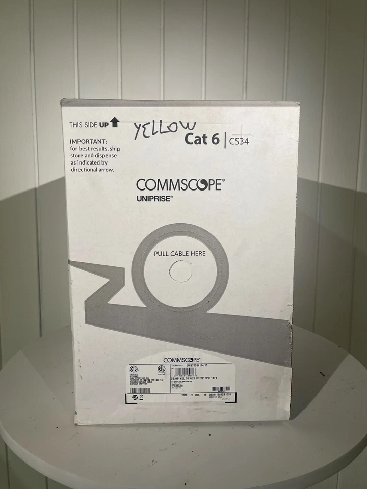 Commscope Uniprise Solutions Cat6 CMP (YELLOW Plenum) 1000ft CS34 - Image 1 of 1