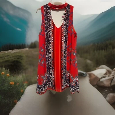 Vestido floral Three Pink Hearts talla grande para mujer sin mangas acampanado longitud media” Foto 1 de 3