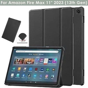 For Amazon Fire Max 11" 2023 13th Generation Slim Smart Leather Stand Cover Case - Picture 1 of 10