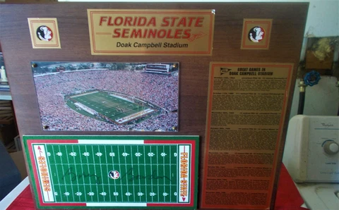 Florida State Seminoles Ltd. Ed  Plaque Hand  Signed By Head Coach Bobby Bowden Cover