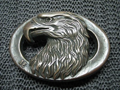 ¡HEBILLA DE CINTURÓN RECORTADA DE ÁGUILA CALVA AMERICANA! ¡VINTAGE! RARO! Años 90! USA! AE! PATRIOTA! Foto 1 de 4