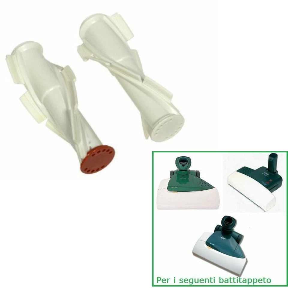 VORWERK FOLLETTO FOLLETTO COPPIA RULLI SPAZZOLE MATERASSO PER BATTITAPPETO ET340 EB350 EB351