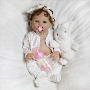 Waterproof Reborn Dolls Full Vinyl Silicone Newborn Baby Realistic Girl Doll - Picture 1 of 9