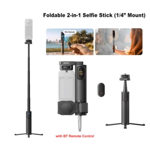 Foldable Tripod Invisible Selfie Stick with BT Remote Control For Insta360 X4 - Picture 1 of 12