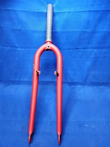 NOS Vintage 90s Direct Drive Spinner Red Fork 1 1/8" Threadless 190mm Chromoly - Picture 1 of 11