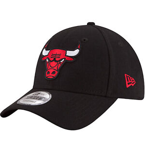 New Era Mens Chicago Bulls 9FORTY NBA Adjustable Baseball Cap Hat - Black