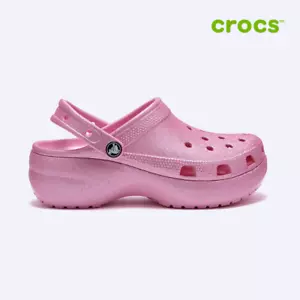 NEU CROCS DAMEN KLASSISCHER PLATEAU GLITZER CLOG 207241-6WY PINK - Bild 1 von 6