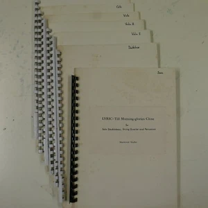 SHERWOOD SHAFFER lyric : till morning - glories close , score & parts - Picture 1 of 3