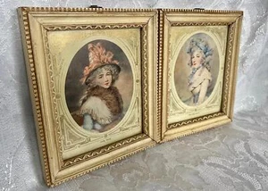 Vintage Lady Erne and Lady Marjorie Jenkins Framed Portrait Set - Picture 1 of 6