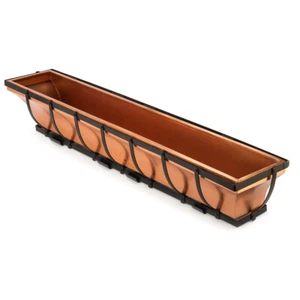 H Potter GAR133B Window Planter Box Copper Outdoor Hanging Flower Plant 48 inch - Picture 1 of 7