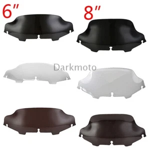 6"/8" Wave Windshield Windscreen For Harley Electra Street Glide Touring 96-13 - Picture 1 of 20