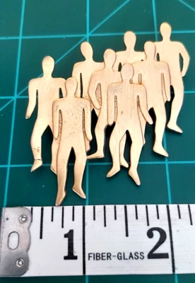 Vtg. 1988 JJ Jonette Jewelry Company Goldtone Brooch Pin 8 Human Shilouettes - Image 1 of 4