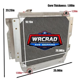 Radiator For Jeep Wrangler YJ TJ 1987-2006 AT/MT 2-Row Full Aluminum 87-06 06 05 - Picture 1 of 8
