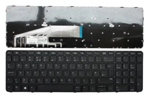 HP ProBook 450 G3 Black Frame Black UK Layout Replacement Laptop Keyboard - Picture 1 of 1