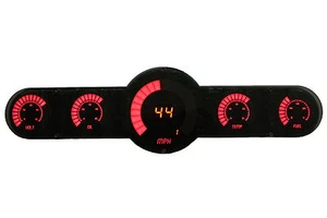 Universal 5.5 Gauge Analog Dash Panel Bargraph Red LED Gauges Lifetime Warranty - Picture 1 of 6