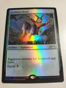 MTG English Foil Swiftfoot Boots APAC Year of the Rabbit Promo NM - Picture 1 of 1