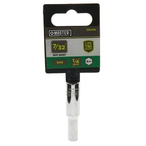 Master Mechanic 518446 7/32" Deep SAE Chrome Socket, 1/4" Drive, 6-Point - Picture 1 of 7