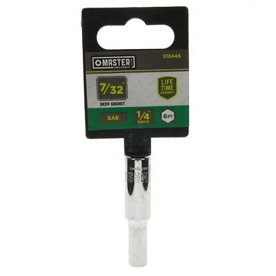 Master Mechanic 518446 7/32" Deep SAE Chrome Socket, 1/4" Drive, 6-Point - Image 1 of 4