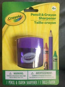 CRAYOLA PURPLE PENCIL & CRAYON SHARPENER - NEW IN PACKAGE - Picture 1 of 2