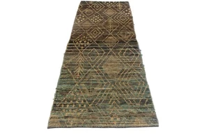 10 Ft Handmade Berber Moroccan Soft Wool Long Runner Rug Hallway Runner Rug - Picture 1 of 10