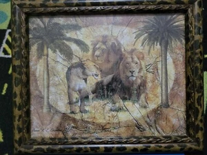 Interiors by Design | 8”x10” Inside Frame| Gold-Black | Safari Animals | - Picture 1 of 4