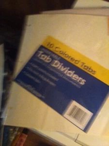 GREENBRIAR INERNATIONAL 1O COLORED TABS  INDEX TAB DIVIDERS MULTICOLRED - Picture 1 of 1