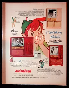 1953 Admiral Television Walt Disney's Peter Pan Art Vintage Print Ad - Picture 1 of 1