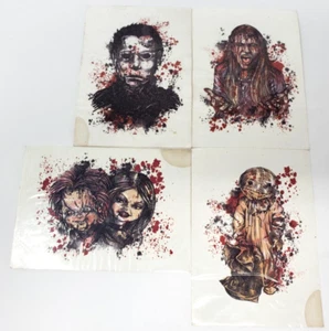 Lote de 4 tatuajes de terror temporales Michael Myers truco o trato Sam Chucky Tiff - Imagen 1 de 6
