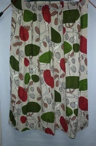 PAIR OF DRAPES 60's  FABRIC  2 PANELS 44-1/2" X 24" GROOVY MCM CURTAINS - Picture 1 of 9