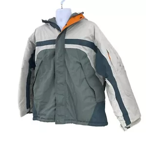Columbia Mens Hooded Parka Jacket Size Large Two-Tone Gray Winter Insulated - Picture 1 of 13