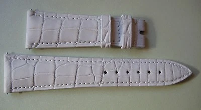 GENUINE Franck Muller WATCH STRAP BAND WHITE ALLIGATOR LEATHER 21 x 16 mm 26F - Image 1 of 4