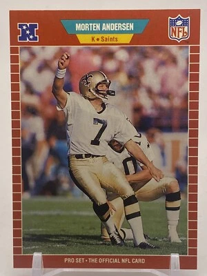 1989 NFL Pro Set #261 Morten Andersen New Orleans Saints - Image 1 of 2