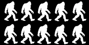 x10 Sasquatch Big Foot Sticker Decal - 2" Each Mini Pack - Bild 1 von 3
