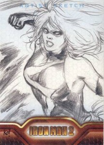 2010 Iron Man 2 Sketch Card O'Malley Warbird Captain Marvel