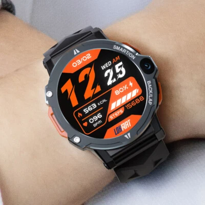 4G WIFI Smart Watch 4GB+64GB Touchscreen Men Phone Call Dual Camera Bluetooth - Image 1 of 4