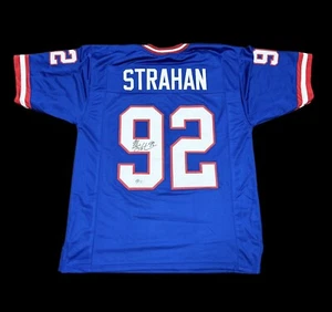 New York Giants Hall of Famer Michael Strahan signed Custom Jersey w/ Beckett - Picture 1 of 3