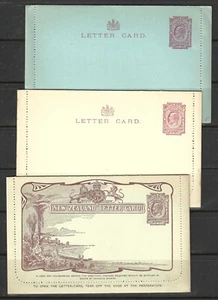 NEUSEELAND BRIEFKARTEN HG #A5, A8a, A9 -- (3) DIFF -- 1903. -- NEUWERTIG - Bild 1 von 7