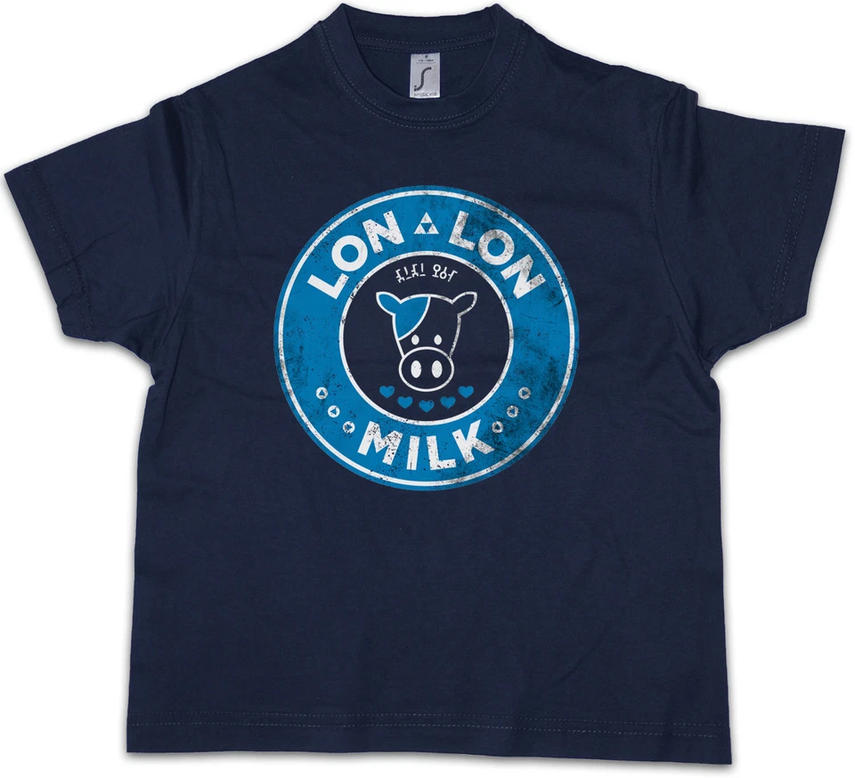 LON LON MILK I Kids Boys T-Shirt Zelda Farm Ranch Game Link Legend - Image 1 of 1